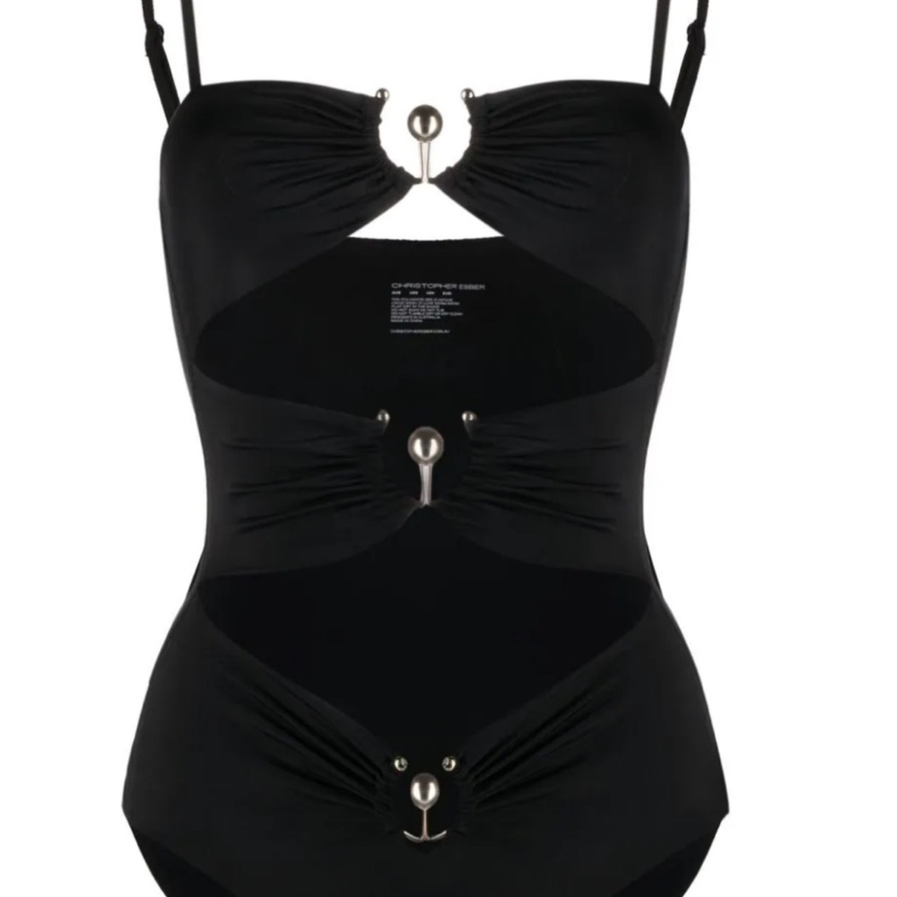Christopher Esber Black One Piece Swimsuit